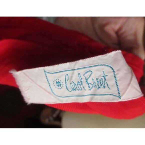 sz 4 Vtg Carol Brent Red Sleeveless Fit & Flare Belted Dress Back Zipper 1960's - Picture 4 of 7